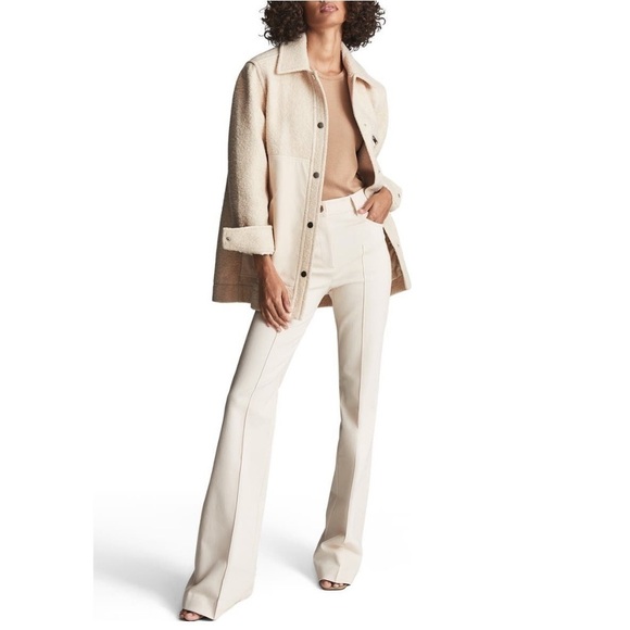 NWT REISS Oversized Boxy Lio Shirt Jacket Shacket in Cream Size 14 US / 18 UK - Picture 4 of 14